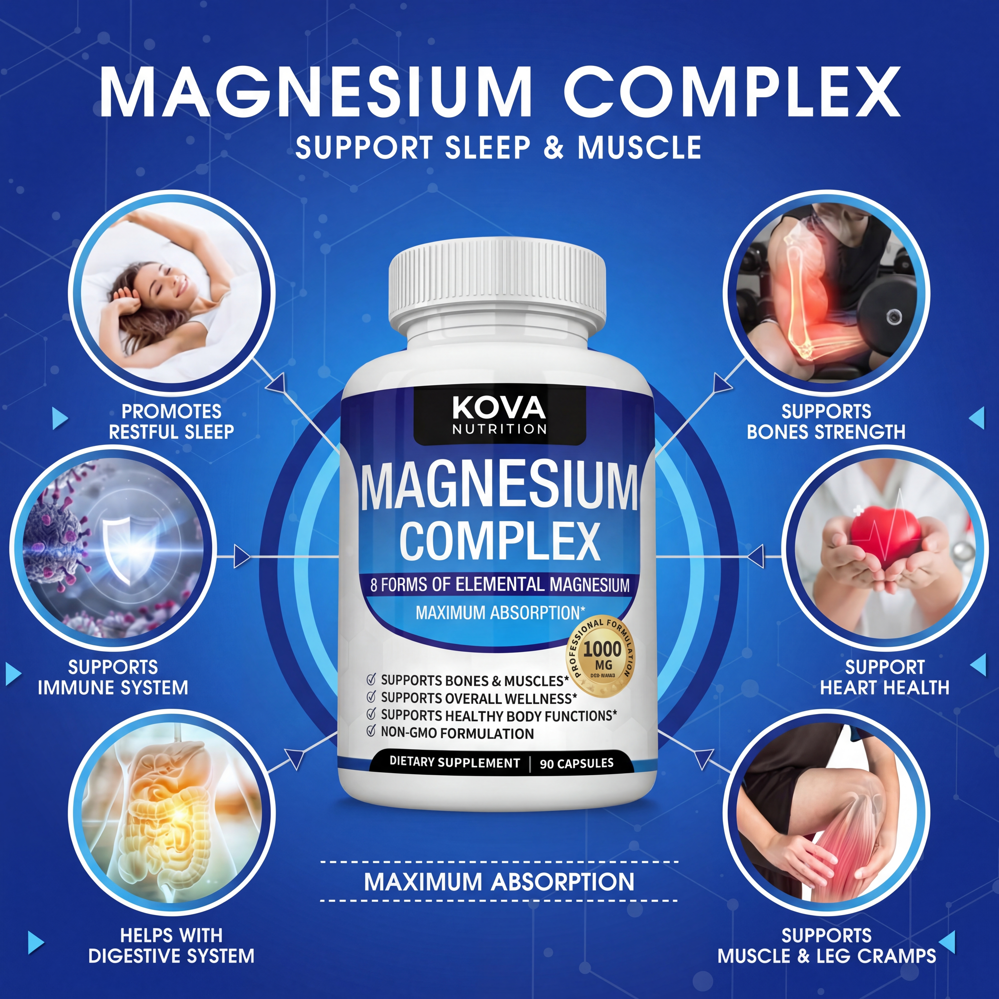 Kova Magnesium Complex - 8 forms of elemental magnesium